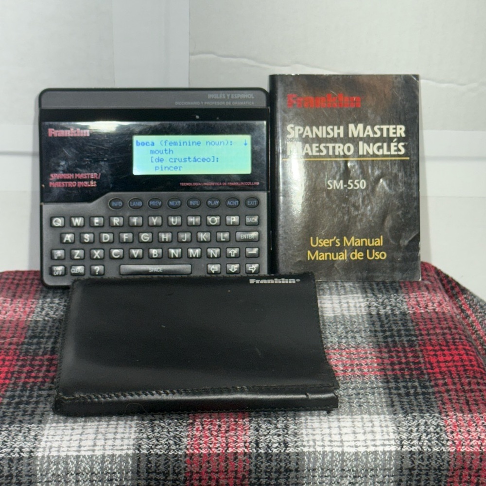 Vtg 90s Franklin Spanish English Translator SM 1000 Master Maestro Ingles 1991